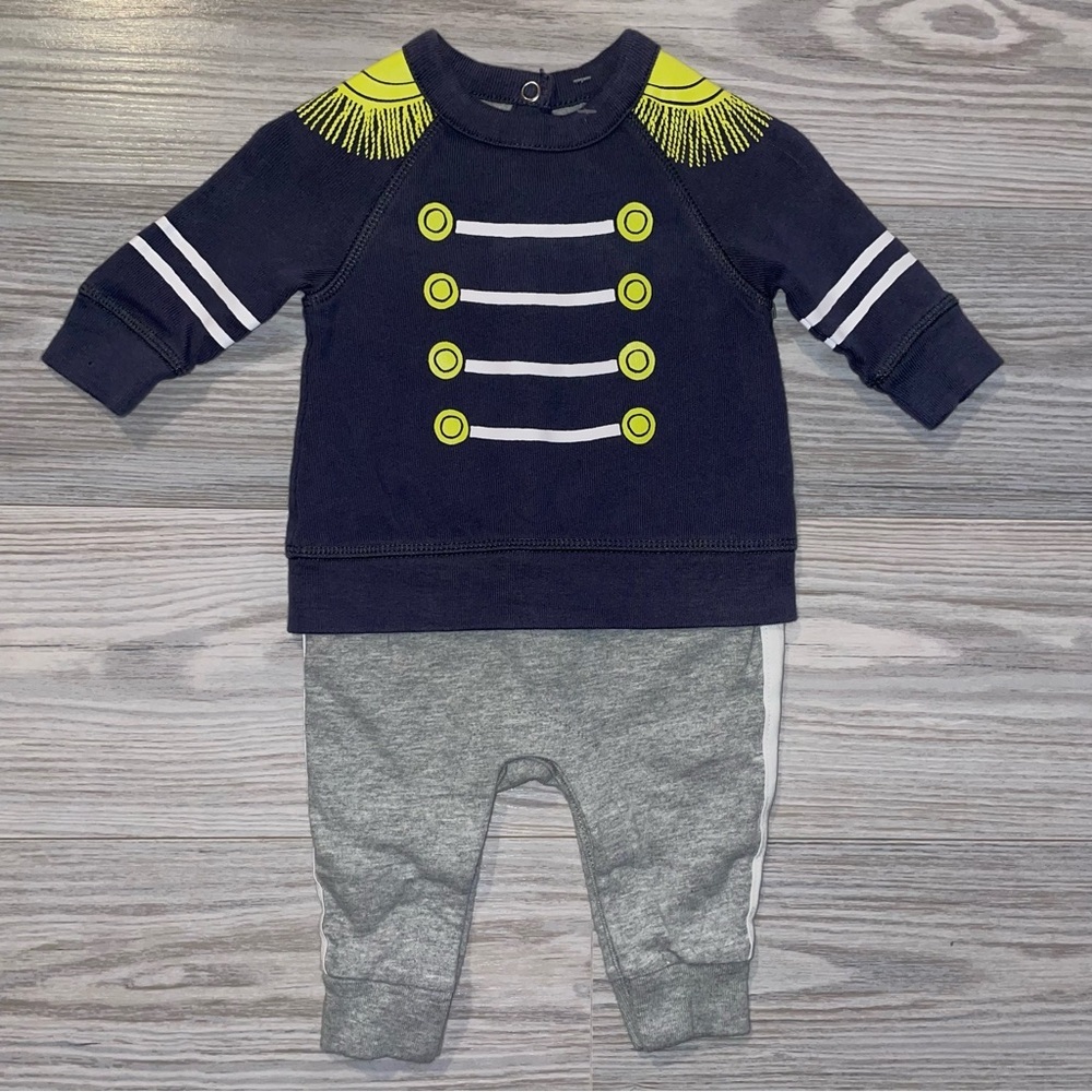 GAP x Disney Baby One-Piece Outfit 0–3M Blue Military Style Romper